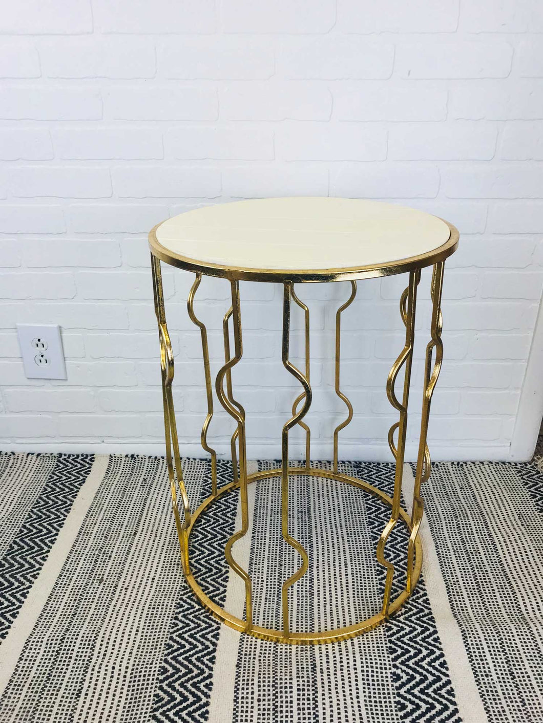Gold contemporary end table