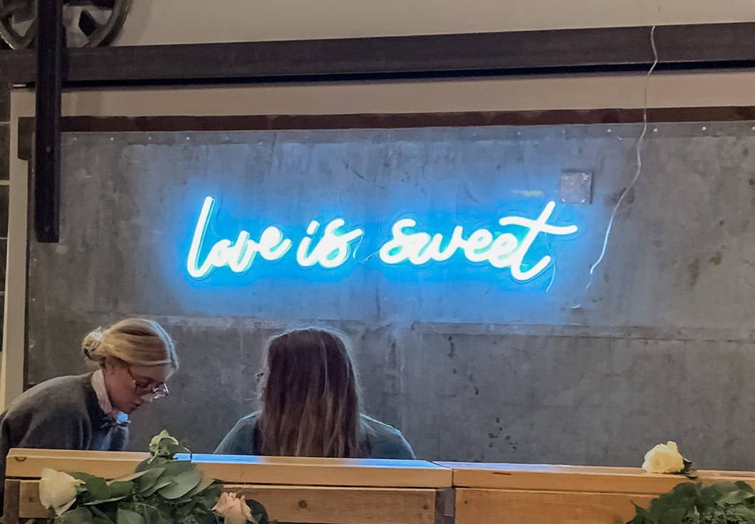 love is sweet neon sign rental