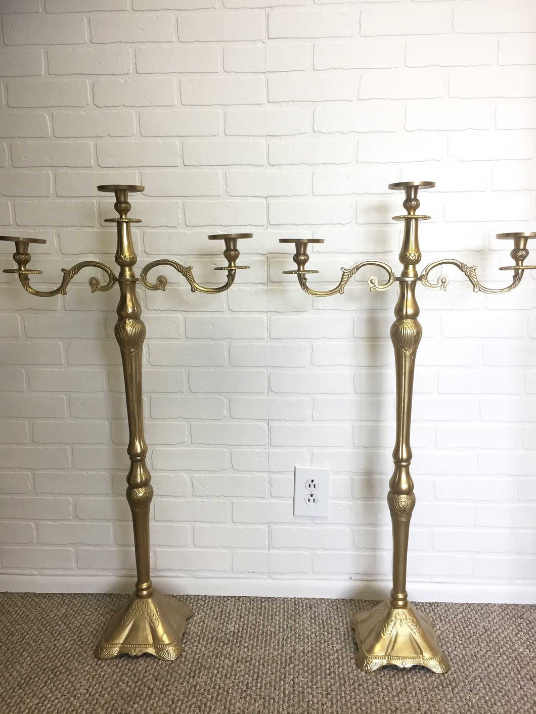 gold vintage candlesticks