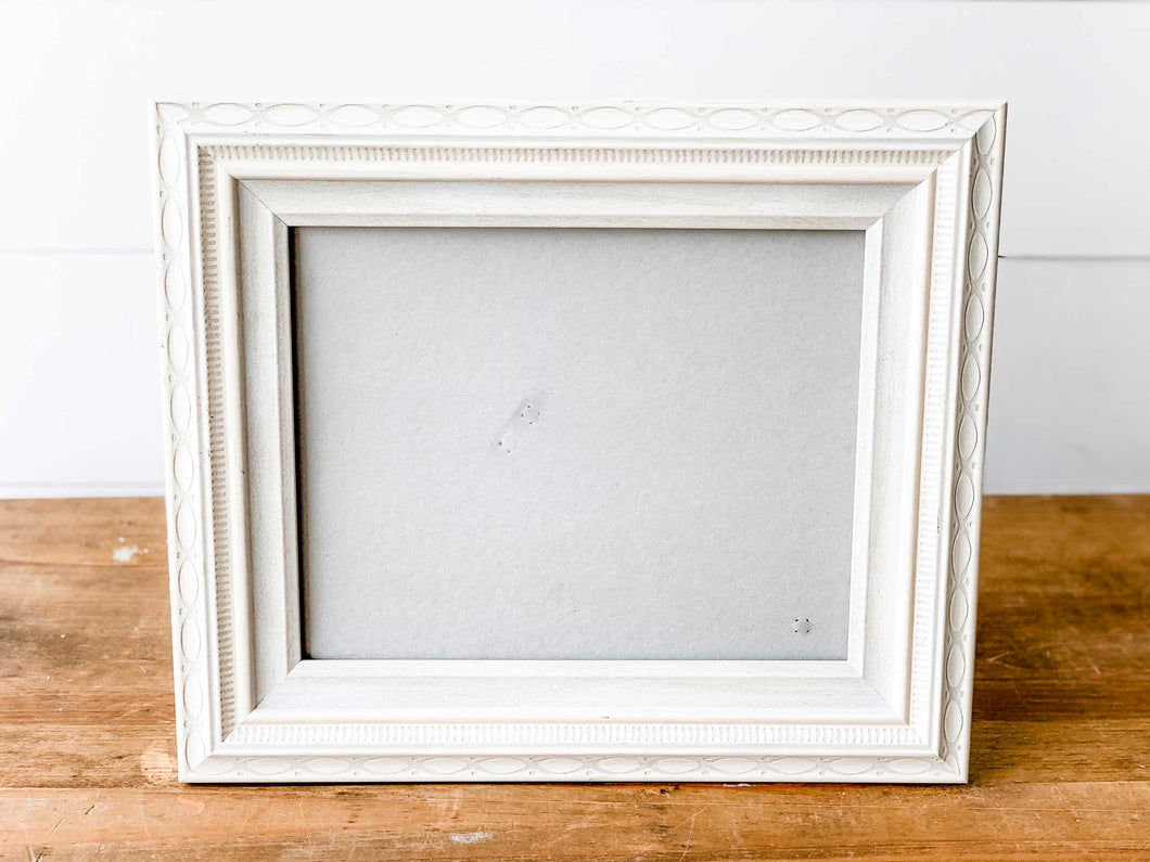 vintage white 8x10 frame rental